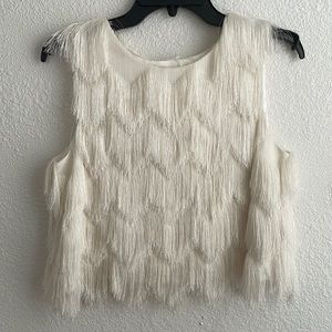 Alexis Off-White party blouse, size L***(see notes)